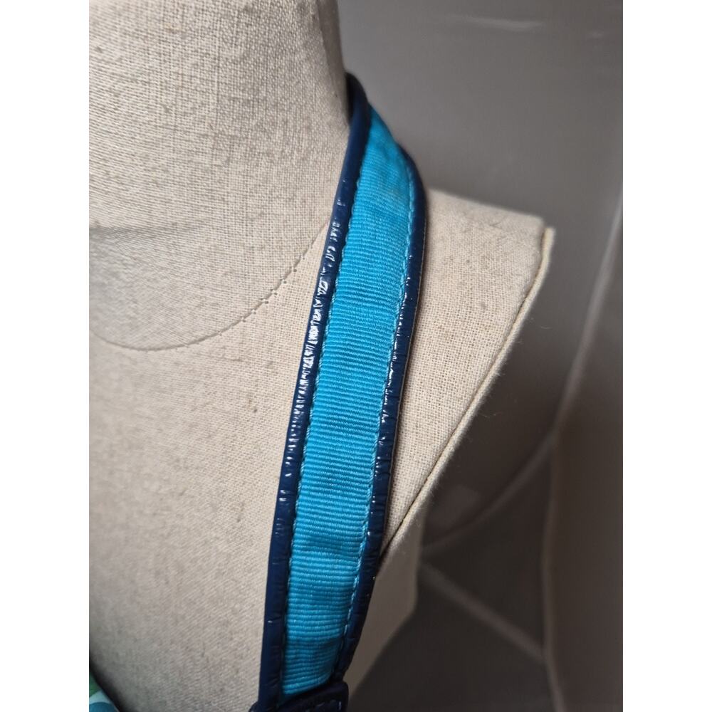 💥 Vintage COACH Poppy Kaleidoscope Small Shoulder Bag Teal Blue Geometric Y2K - Picture 5 of 15